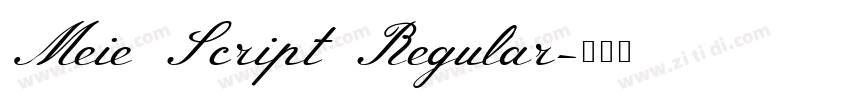 Meie Script Regular字体转换